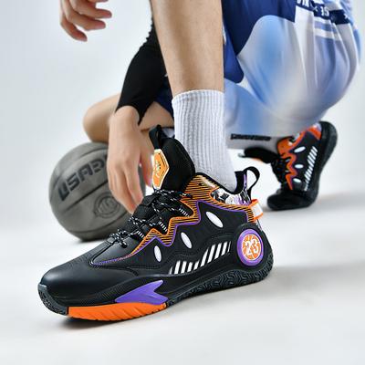 Kamp Basketballsko Pluss Størrelse Par Høst og Vinter Lær Ungdom Basketballsko for Trening