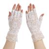 Solid Color Lace Gloves Half Finger Driving Gloves Fashion Touch Screen Gloves  Bride Accessories