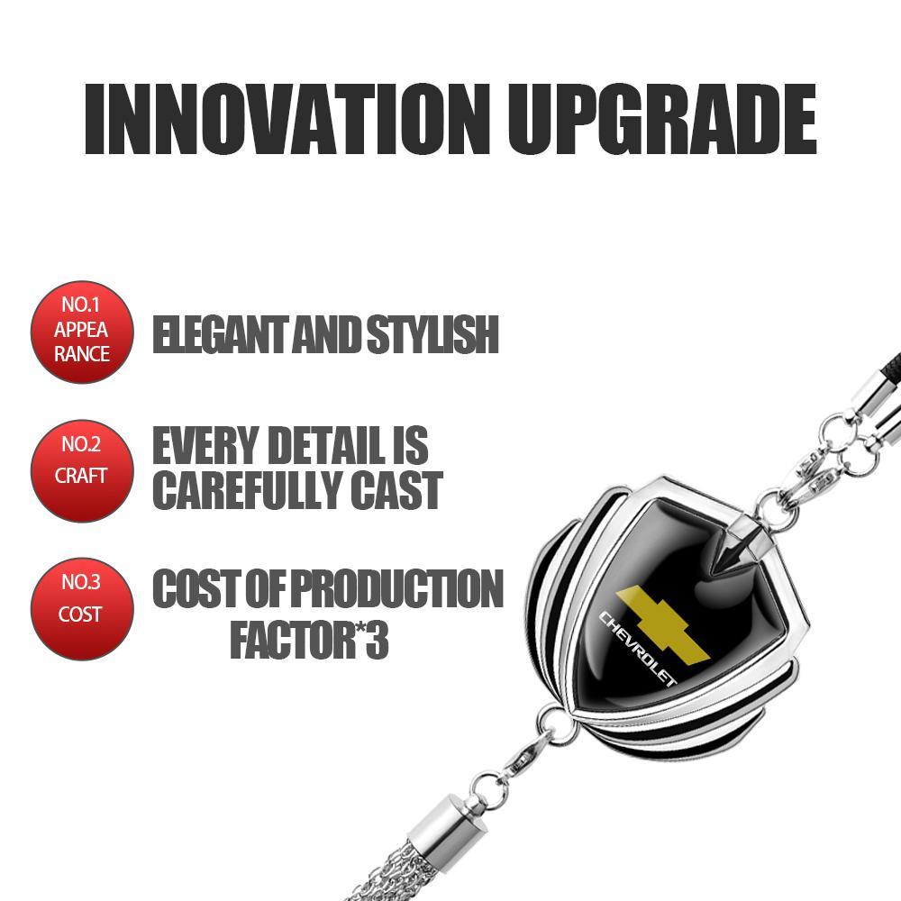 1 Stück 3D Metall Styling Auto Rückspiegel Anhänger Geschenke Innenzubehör Für Chevrolet Spark Sail 3 Corvette Cruze Aveo Trax