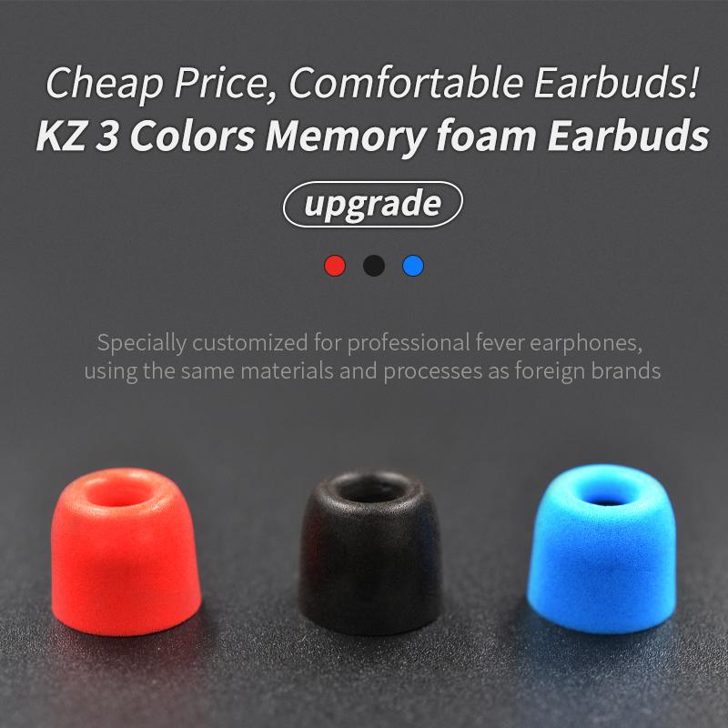 KZ Ausinių Dangteliai Triukšmą Izoliuojantys Patogūs Atminties Putų Ausų Antgaliai Ausinukams Originalioms In-Ear Ausinėms