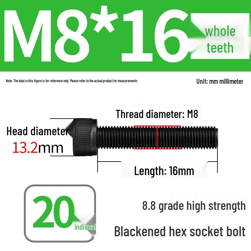 8.8 High-Strength Socket Head Cap Screw Bolt (M4-M20)