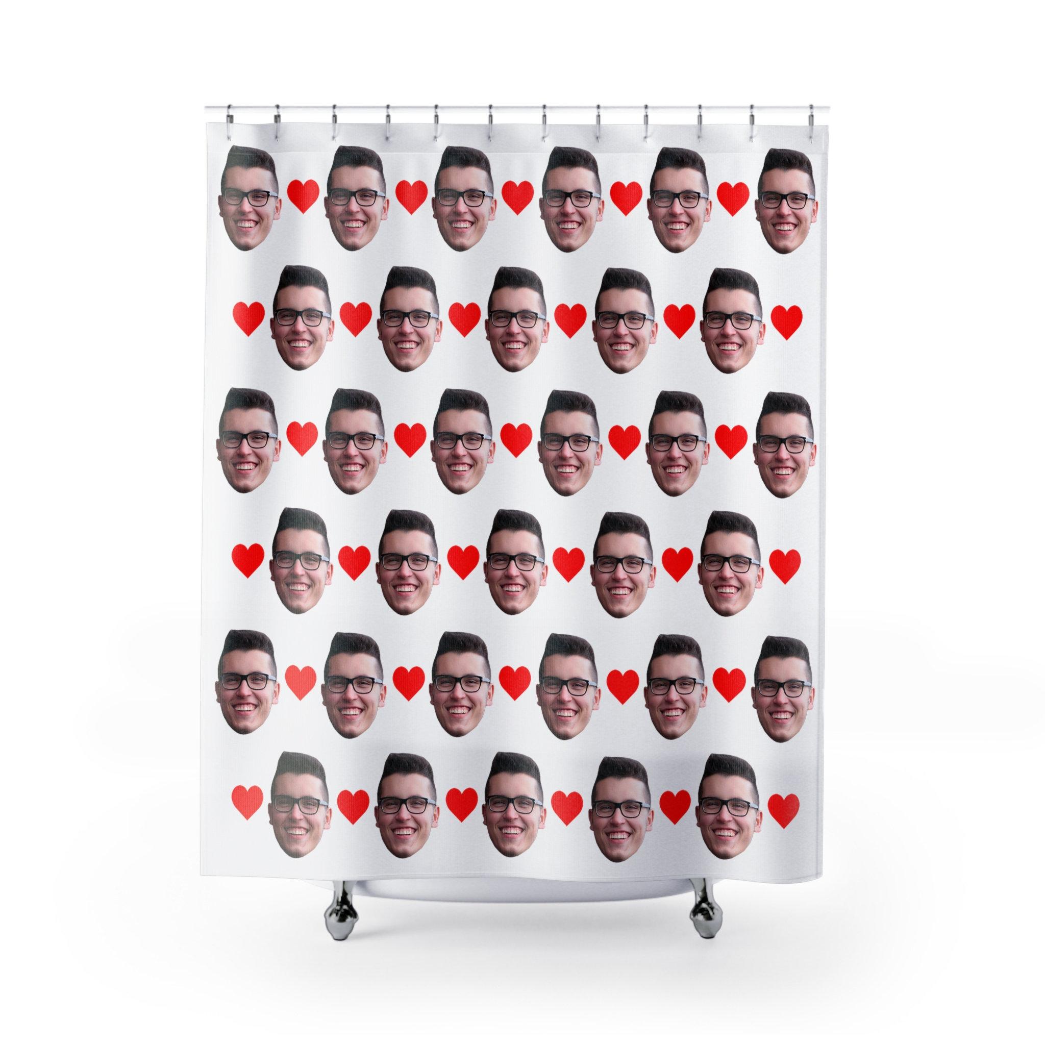 

Custom Faces Shower Curtain Bathroom Waterproof Curtains Photo Polyester Bath Decor With 12 Hooks Pod Dropshipping W60H190(CM)-1 Pcs