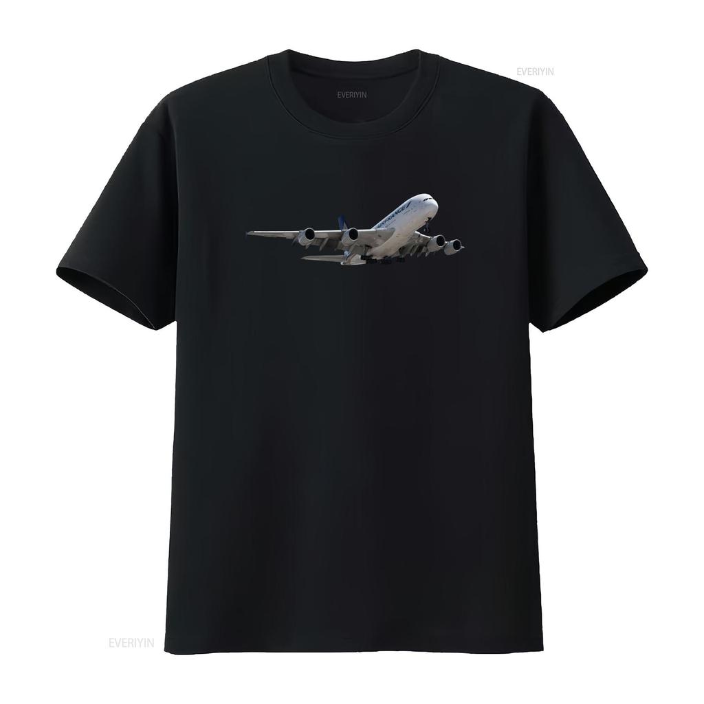 Air France Airbus A380 Flugzeug T-Shirt für S M L XL XXL vintage gewaschen atmungsaktiv homme Unisex Designer Kleidung