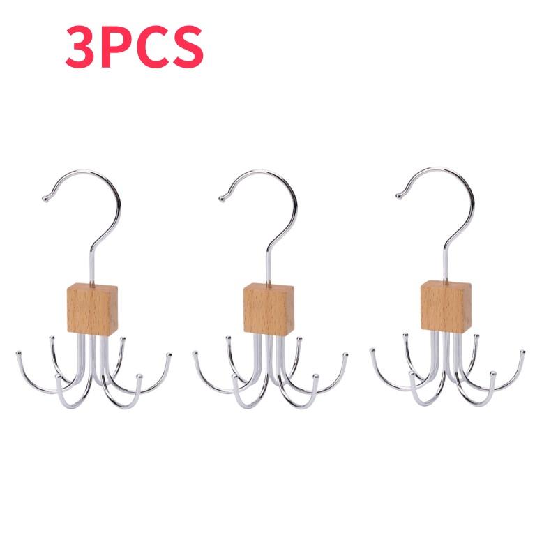 1-16pcs 360° Rotating Belt Hanger Durable Metal Organizer for Belts Scarves Ties Bra Home Dorm Storage Rack for Clothes Hangers Cup Holders 5