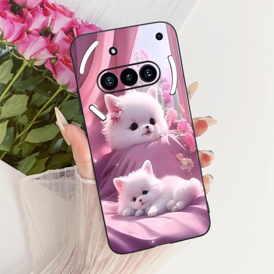 For Nothing Phone (3a) Pro (2a) Plus (1) Phone Case Luxury Flower Butterfly Cartoon Bow Pattern Back Cover Soft TPU Silicone Bag