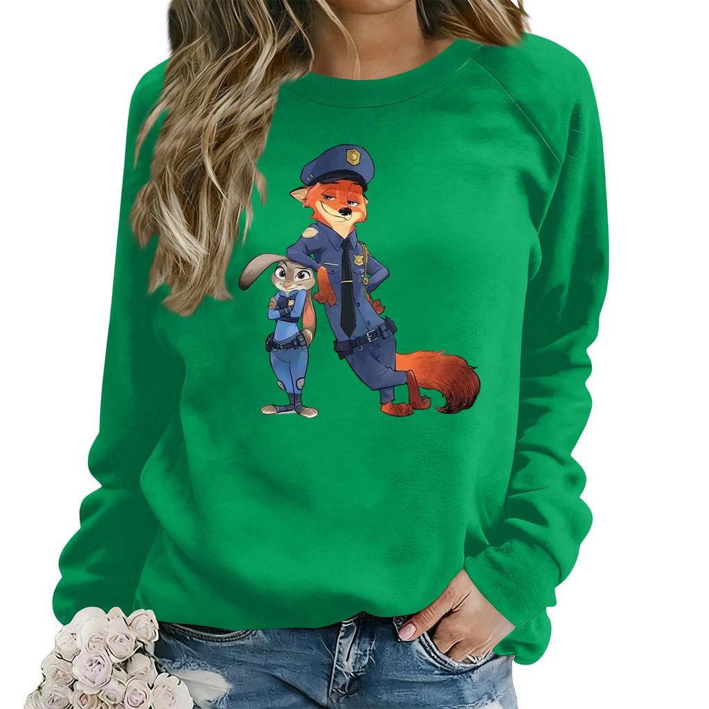 Women's Fashion Casual Long Sleeve Loose Printed Sweatshirt