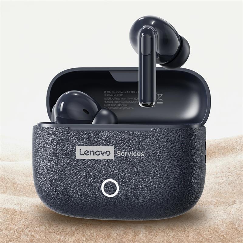 

НОВЫЕ беспроводные Bluetooth-наушники Lenovo LE221 с Bluetooth 6.0, ENC шумоподавлением, TWS-наушники, 24 часа работы от аккумулятора, наушники с микрофоном синий