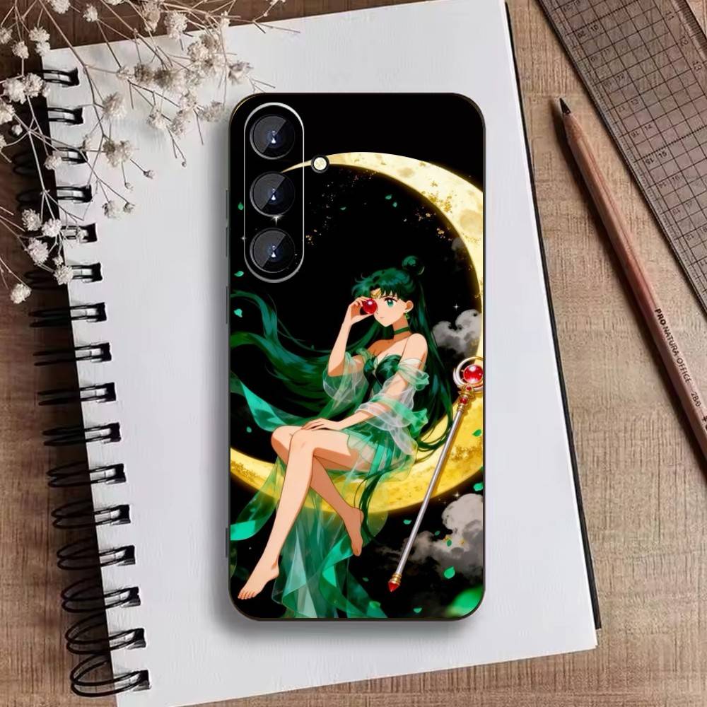 Cartoon F-Sailor M-Moons Phone Case For Samsung Galaxy A73,A72,A71,A70,A52,A51 Others Soft Black Cover