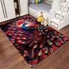 Colorful Peacock Pattern Carpet with Vibrant Tail Feathers for Home Decor Suitable for Use As an Anti-slip for Living Room Bedroom Sofas