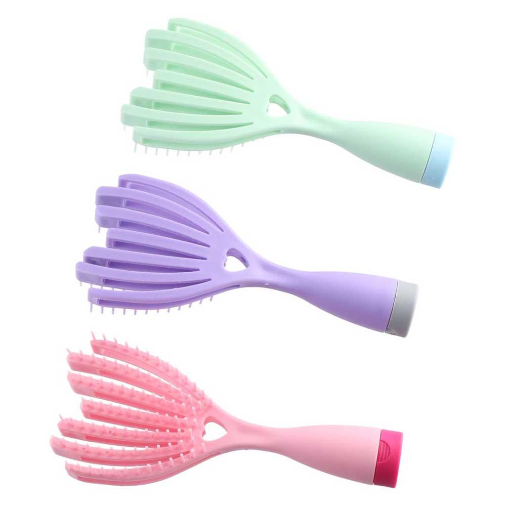 

Расческа для вьющихся волос, расчески для влажной и сухой расчески двойного назначения, эластичная расческа для массажа кожи головы для мужчин розовый