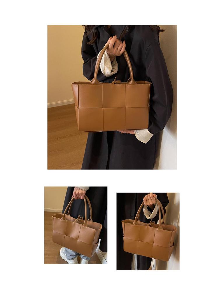 Borsa a Trama da Donna Primavera 2025 - Borsa a Spalla Versatile di Grande Capacità