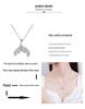 XDY925 Mermaid Tail Moissanite Pendant Necklace - Sterling Silver Clavicle Chain for Women
