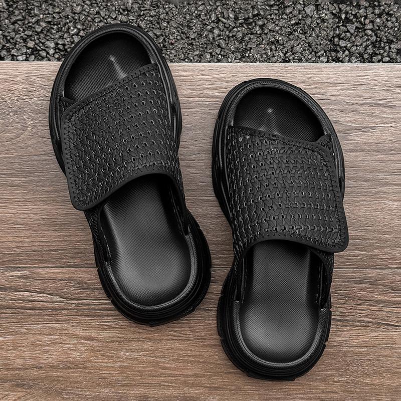 Fashion Business Summer Mens Casual Shoes Breathable Half Drag Fashion Outdoor Male Slippers Comfortable Beach Flats Leisure Walk Slides
