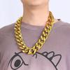 Non-Fading Hip-Hop Style Chain Necklace – Bold Simulated Plastic Accessory
