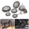 Hex Shank Steel Wire Wheel Brush Ideal For Metal Rusts Removal And Welding Spots Cleaning Tool 1/4Inch Hexagonal Handle