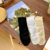 Solid Color Baby Girl Lace Socks Summer Mesh Princess Long Sock Cute Ruffle Breathable Thin Knee High Socks Sox