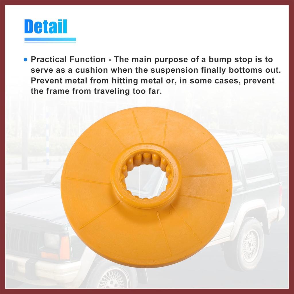 2pcs 5.31 Inch Rear Suspension Bump Stop Strut Bumper Bump Stop for Chevrolet Impala 2014-2020 No.13330714 Rubber Yellow Replace Parts