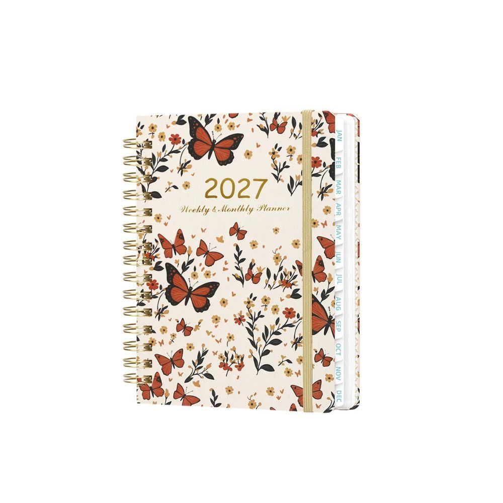 A5 2027 Schedule Book To Do List Planner Notebook Portable Calendar Book Office Supplies