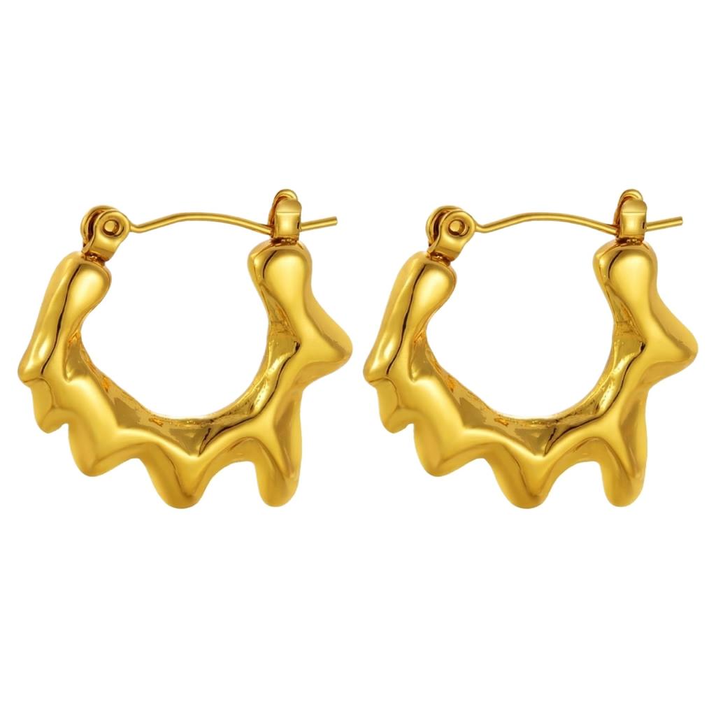 Boucles d'Oreilles en Acier Inoxydable pour Femmes Vintage Luxe Élégant Bijoux en Acier Titane