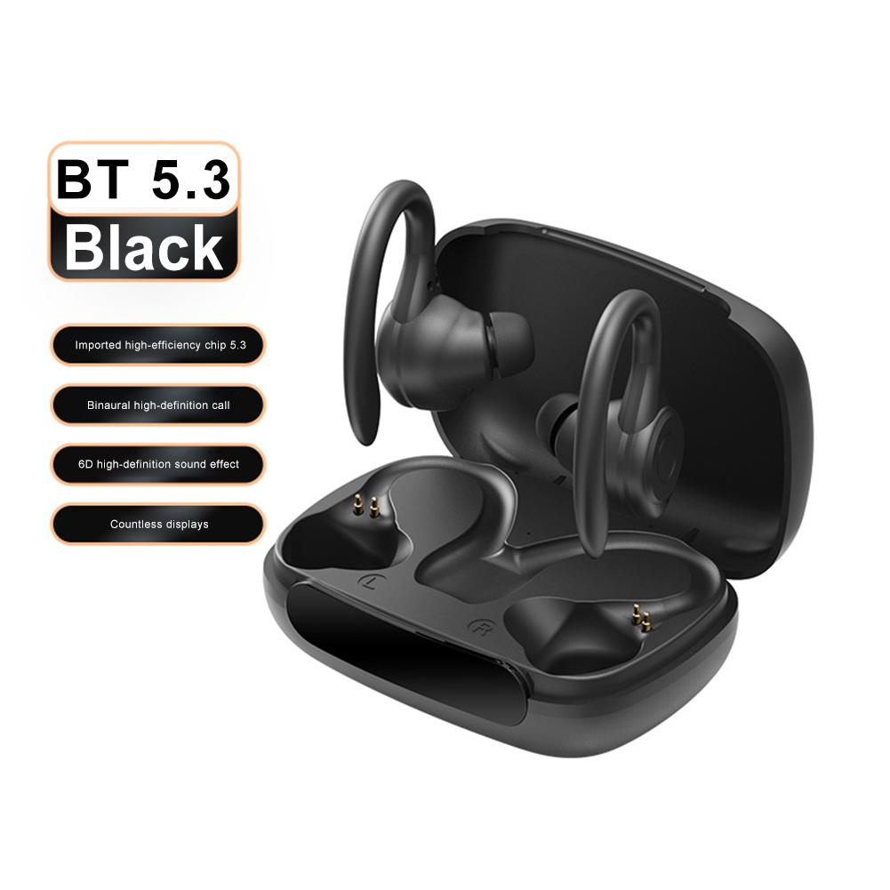 Wireless Headset Ear Hook Waterproof Fitness Earbuds Bluetooth-Compatible5.3 Noise Reduction Comfortable Sports Running Earbuds