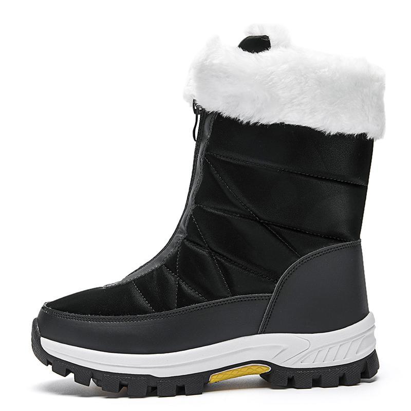 2025 Northeast Winter Outdoor Snow Boots Women's Waterproof and Non-slip Piled Thickened Warm Cotton Shoes Women's Travel Ski Shoes