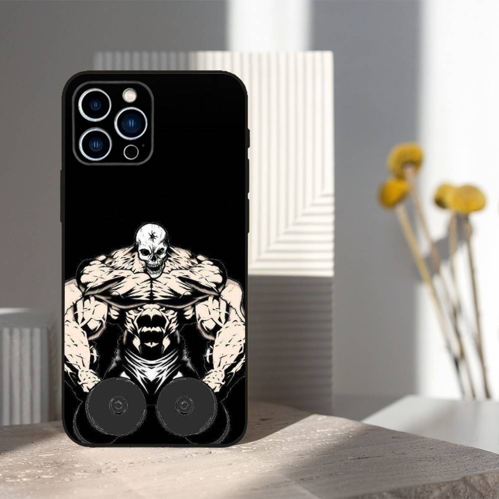 Fitness Art Bodybuilding Phone Case For iPhone 16,15,14,13,12,11 Plus,Pro Max,XS,X,XR,SE,Mini,8,7,Soft Silicone Black Cover