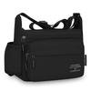 Versatile Crossbody Shoulder Bag with Side Bottle Pocket Multiple Zipper Compartments Casual Nylon Messenger Pack for Men Women Daily Travel