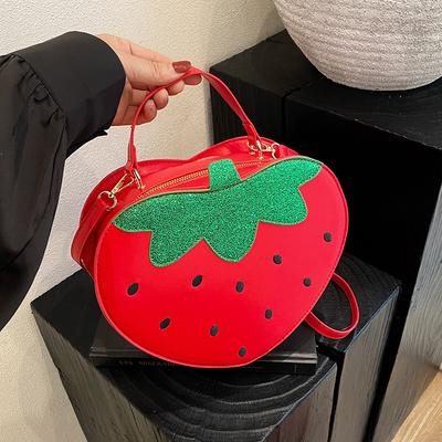 Cute Strawberry Bag 2025 New Mori Sweet Girl Fashion Niche Foreign Style Versatile Portable Messenger Fruit Bag