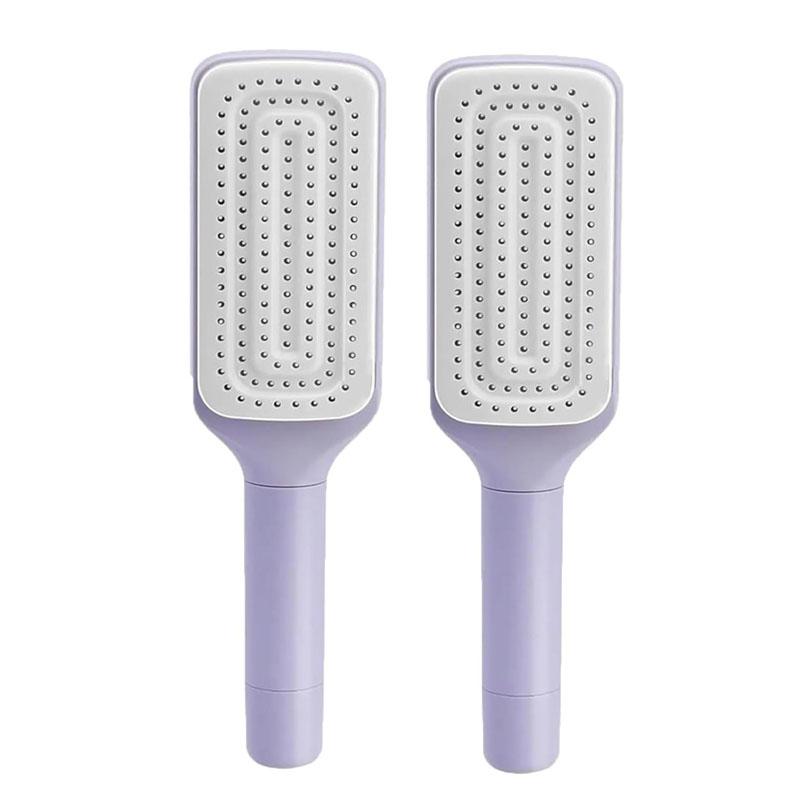 BEPAN 1/2pcs Self-Cleaning Massage Brush Telescopic Comb One-key Cleaning Hair Loss Airbag Scalp Massage Comb with Retractable Bristle
