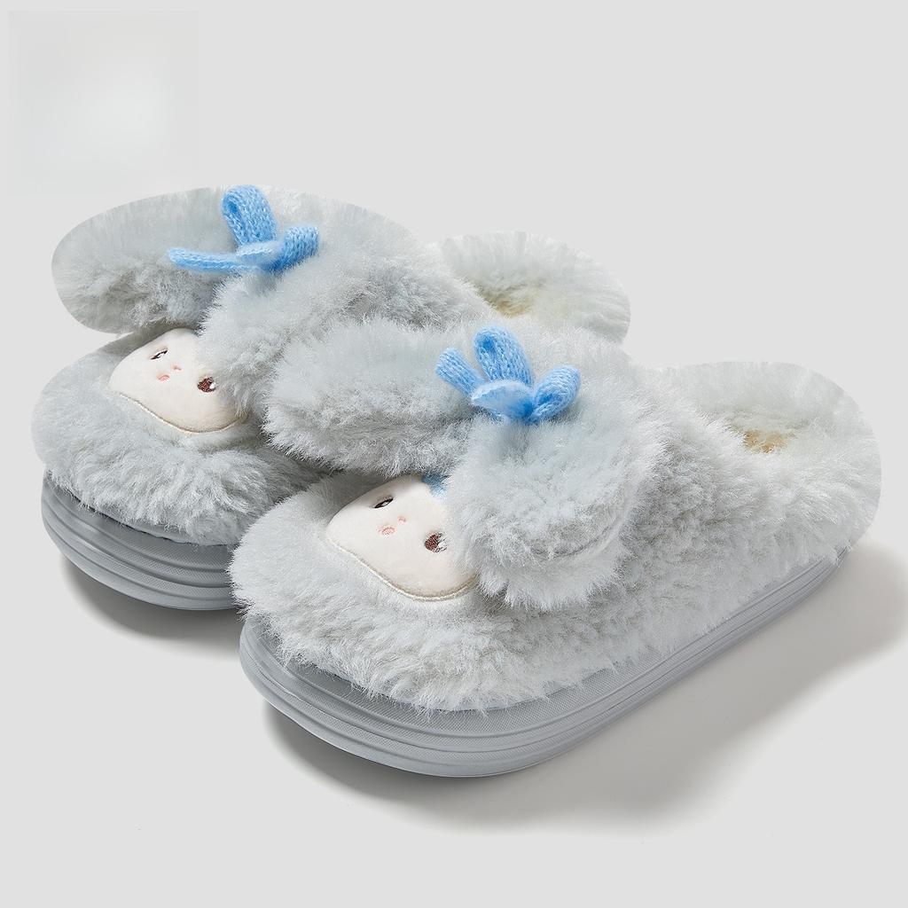 Couple Cotton Slippers 2025 Autumn Winter New Cute Women's Non Slip Indoor Home Shoes Lightweight Comfort Warm Men's Plush Shoes