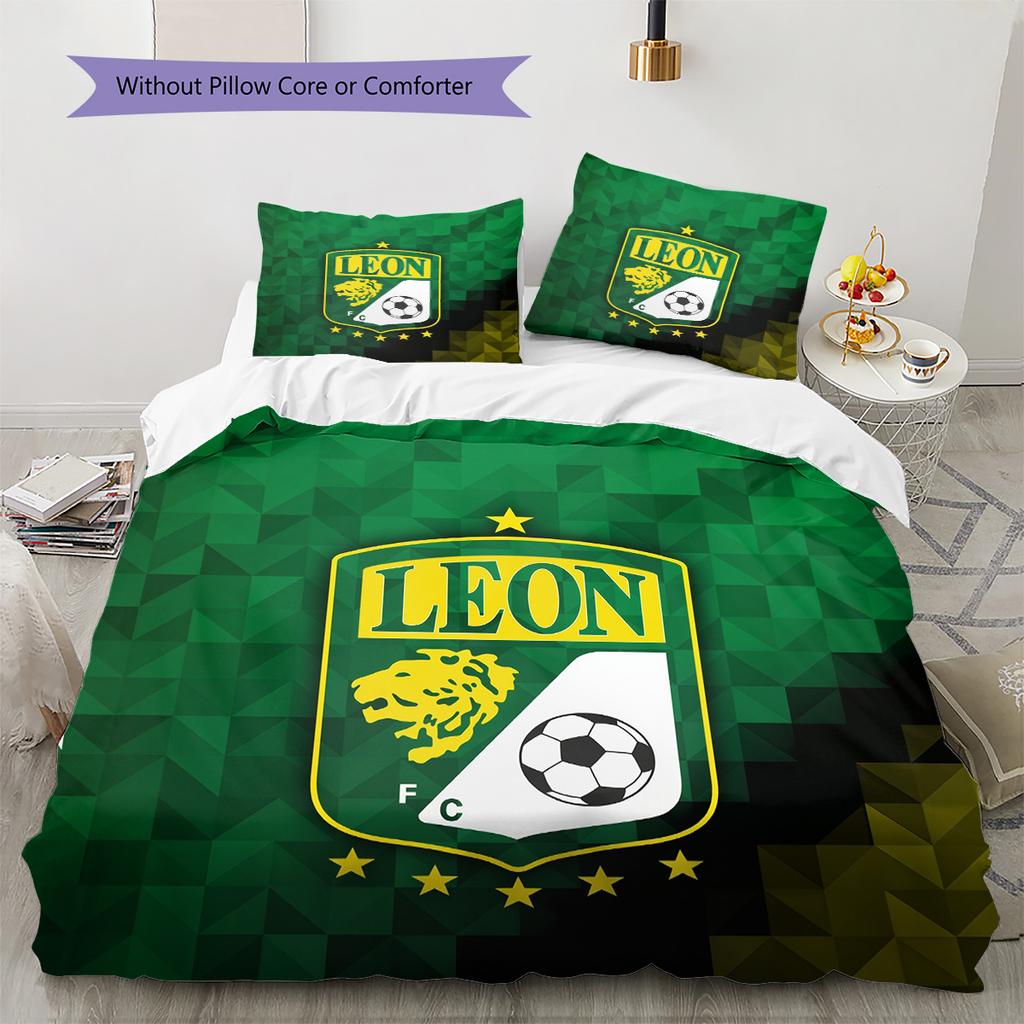 Club León Pattern Bedding Quilt Set Home Decoration Gift (1 * Duvet Cover + 2 * Pillowcase Without Core)