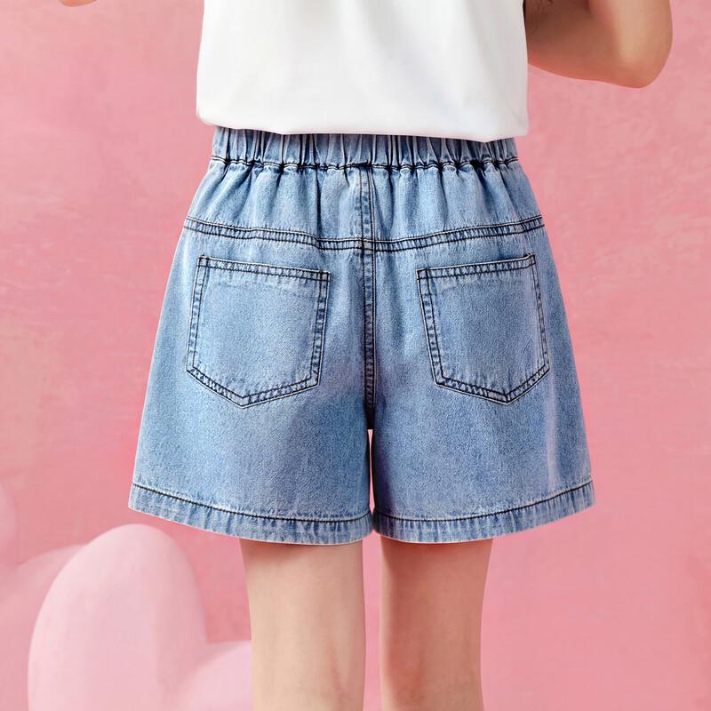 Little Tiger Patty Girls' Butterfly Denim Shorts