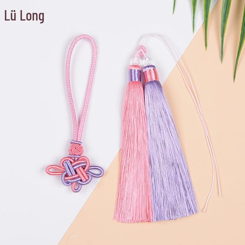 Handwoven Red Chinese Knot Tassel DIY Kit - Small Pendant