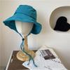 Styleable lace-up Thin fisherman's hat Children's spring and summer outdoor sunscreen visor Sweet quick-drying versatile breathable