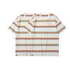 Li Ning Cf Mars Sports Fashion Series Alien Relic Striped Loose Short Sleeve T-Shirt Men Tops Orange AHSR724-3