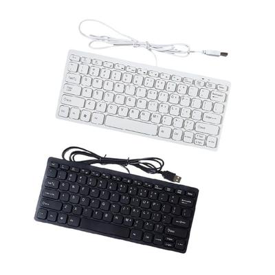 Portable Wireds USB Mini Keyboards 78 Key Thin Ergonomic Style for Business and Home Use