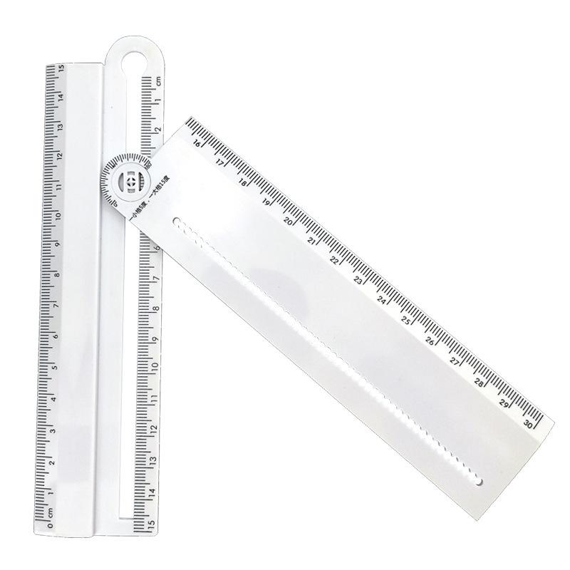 Folding Geometric Drawing Ruler Multifunctional Math Line Circular Drawing Geometry Template Angle Measure Drafting Ruler