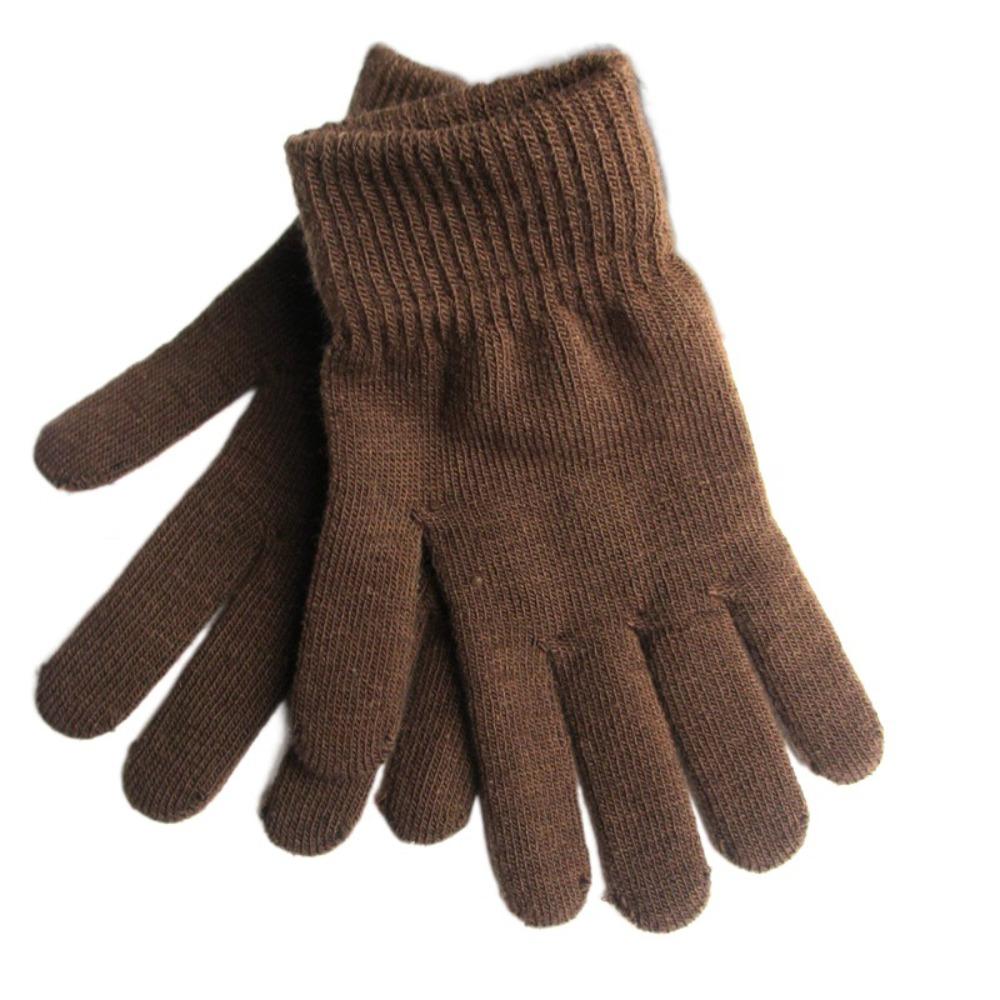 Plush Lining Full Fingered Gloves Thicken Women Men Mittens Ribbed Knitted Gloves  Winter Season