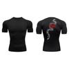 Blossom Print Short Sleeve Compression Shirts for Men Summer Athletic Quick Dry T-shirts Gym Workout Running Tees Sporty Tops