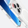 For iPhone 16 Pro Max Magnetic Case Corrugated Design Clear Hard PC Phone Cover