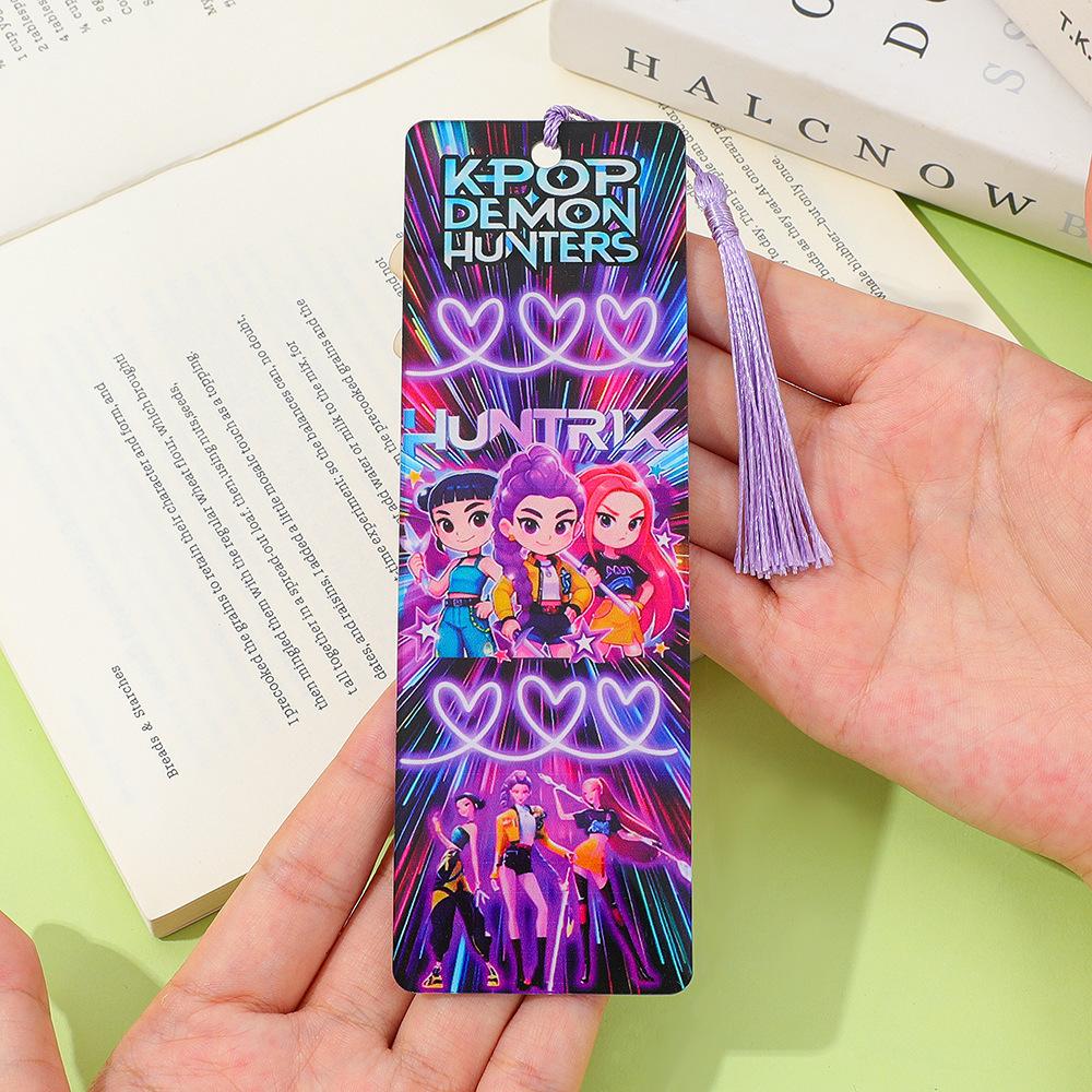 Creative K-Pop Demon Hunters Acrylic Bookmarks Fashion Page Markers Literary Gifts Book Lovers Readers for and Kid Friendly Entertaining Fun Play Safe