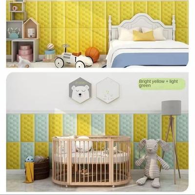 Décoration Maison Épaissir Autocollants Muraux 3D Auto-adhésifs Bricolage Coussin Souple Papier Peint Anti-Collision Chambre d'Enfant