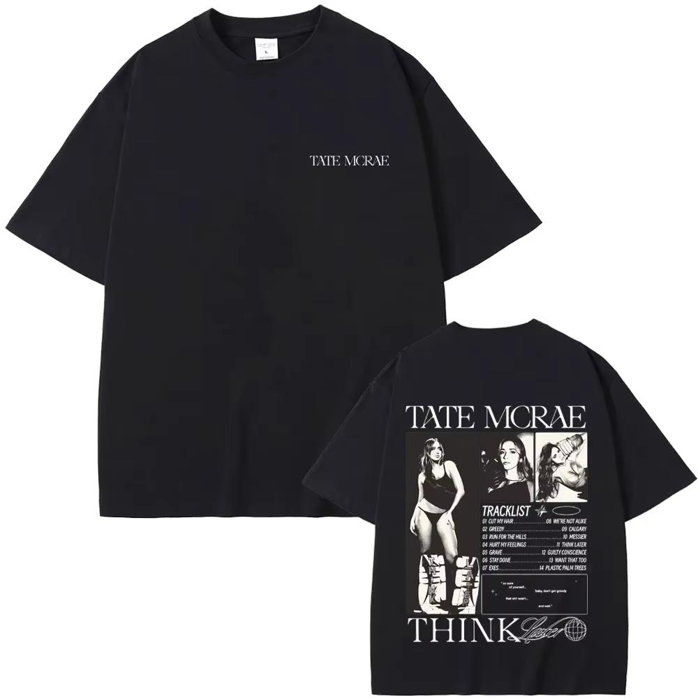 

Singer Tate Mcrae The Think Later Tour T Shirts Unisex Fashion Crewneck Tshirt Unisex Women Vintage Short Sleeve Tshirt 2026 Summer S