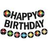 Rock and Roll Music Birthday Decorations Vinyl Record Decorations Rock and Roll Party Decorations with Happy Birthday Banner Vinyl Record Decor for