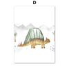 Cute Dinosaur Animals Triceratops Tyrannosaurus Minimalist Wall Art Canvas Painting Posters for Living Room Modern Home Decor