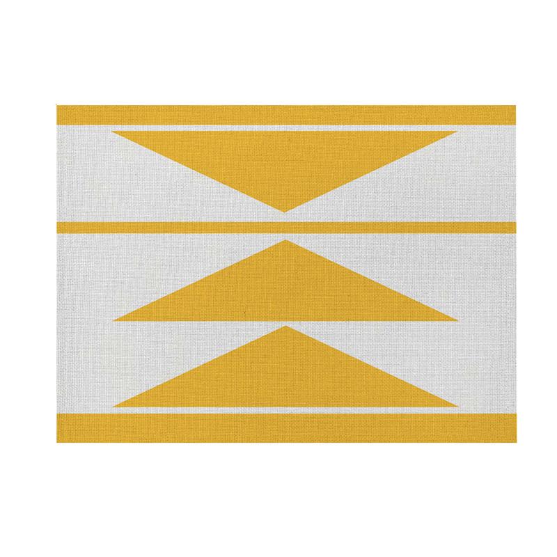 40X30cm Modern Geometric Simple Dining Tables Mat Heat Resistant Linen Placemat For Table Drink Cup Coaster Kitchen Accessories