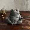 Yousheng Zen Frog Ornament Frog Sitting In Meditation Figurine 3D Printed Desktop Frog Statue for Home Office Bookshelves Cabinet Decoration