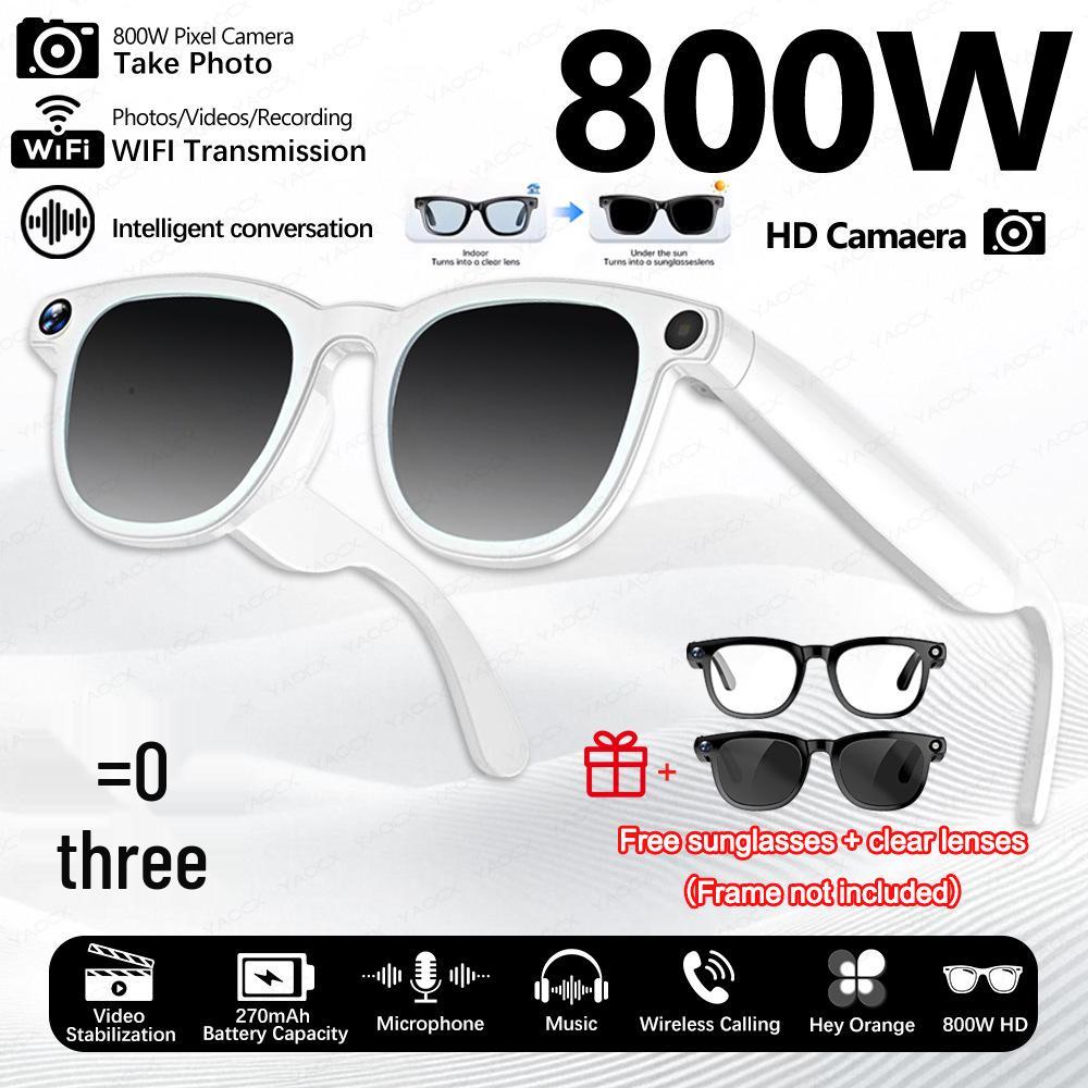 CY01 Smart Glasses: 800W Camera with Anti-Shake, AI Translation, Object Recognition, Music & Call Features