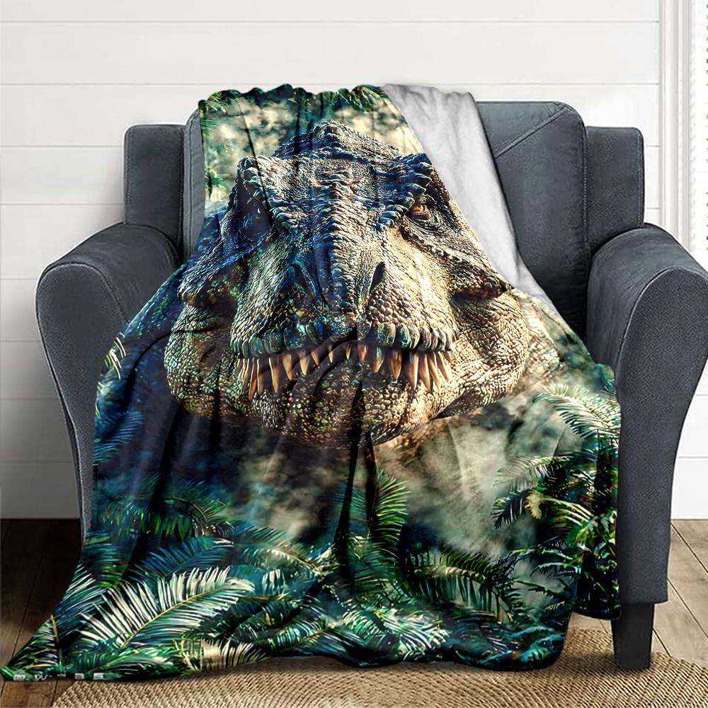 Jurassic Dinosaur Adventure Blanket Soft Throw Blanket For Home Bedroom Bed Sofa Travel Office Solid Christmas Blanket