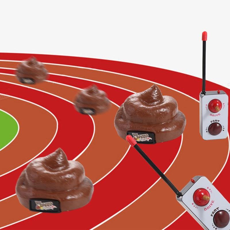 Kids Toy 360 Rotating Remote Control Poop Simulation Fart Sound Poop Trick Toy Interesting Moving Poop Joke Toys Adult Kids